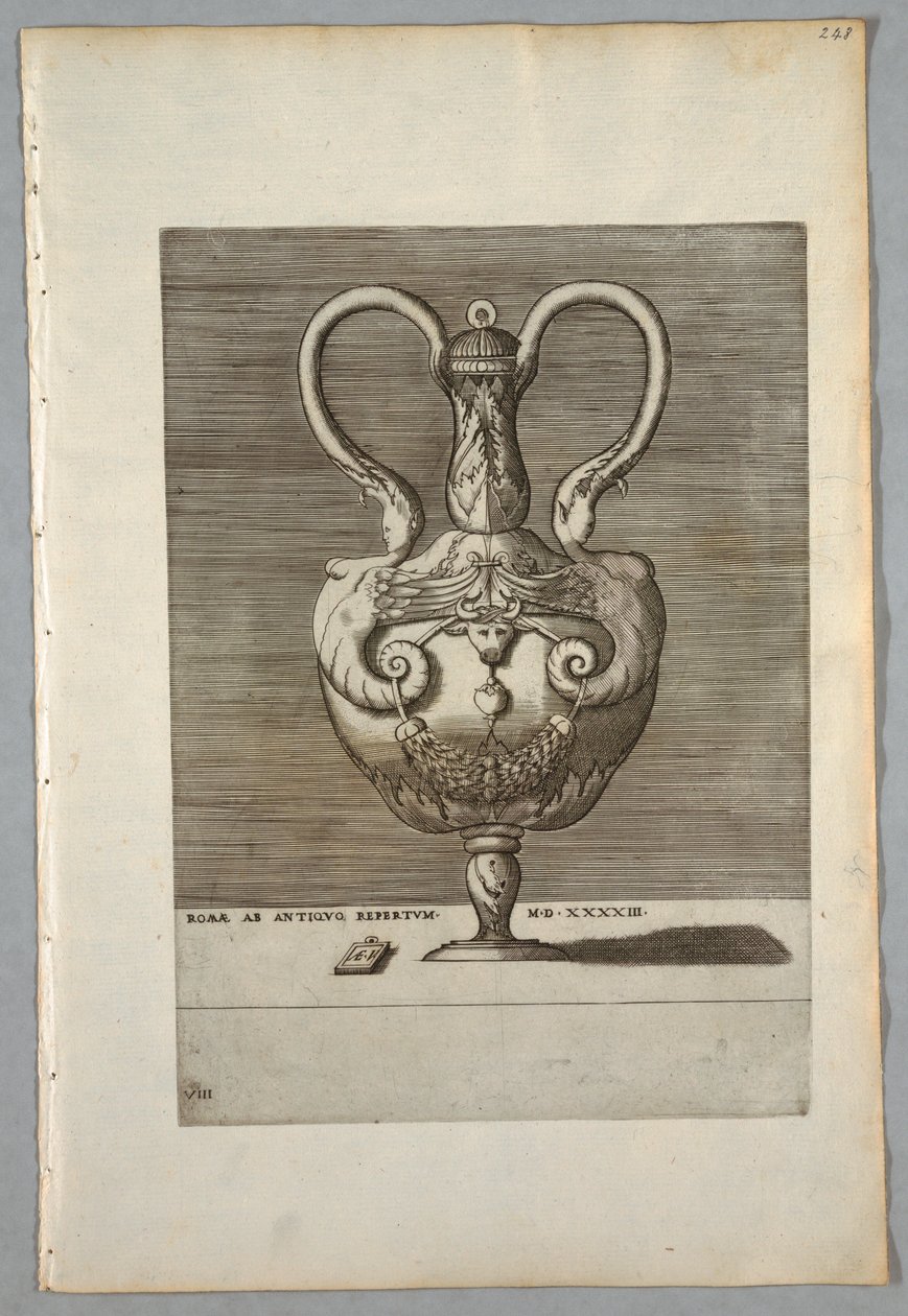Vase (plate 8 i en serie), 1543 av Unbekannt