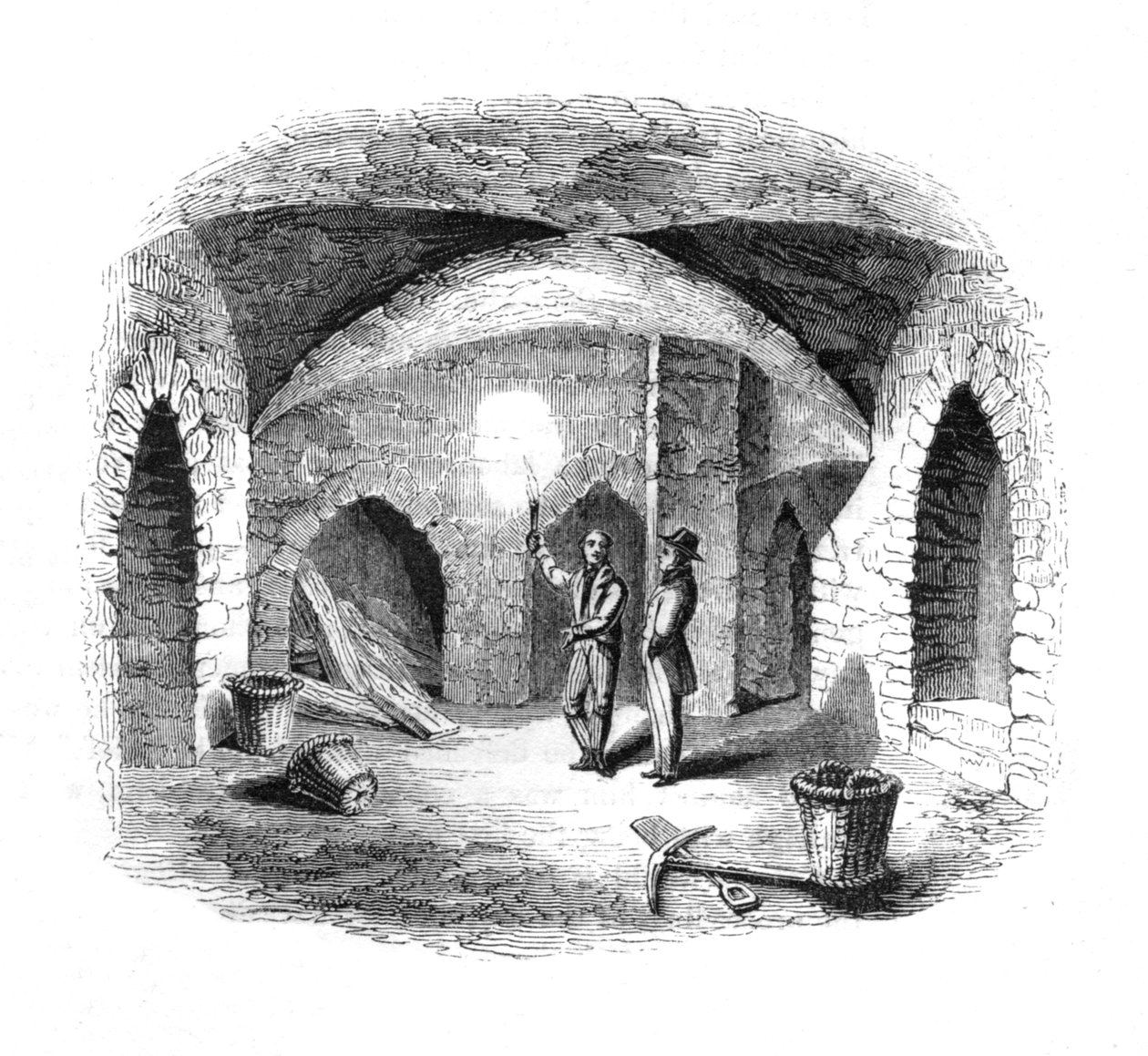 Hvelv under Old House of Lords, 1845 av Unbekannt