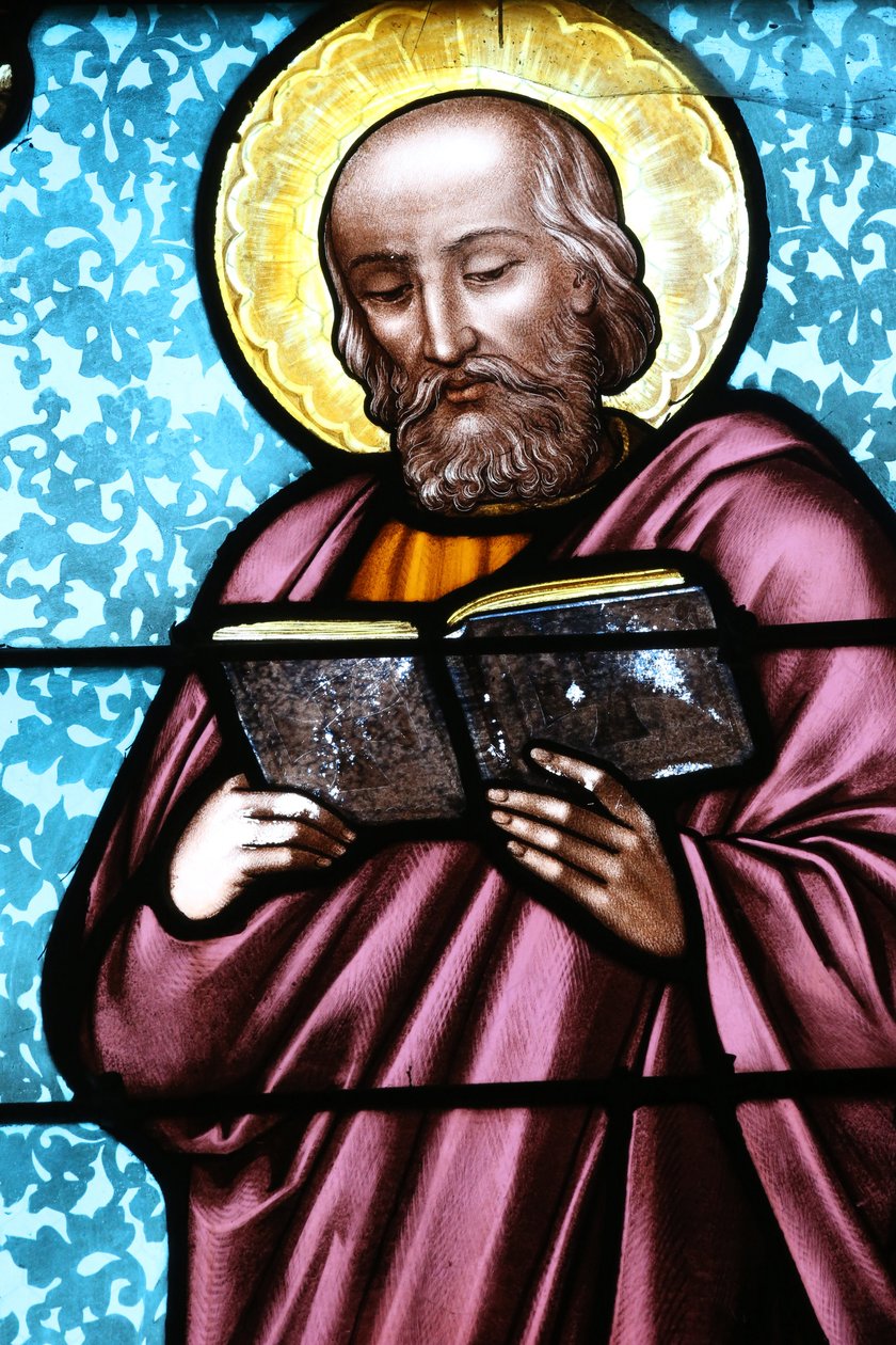 Vault de Lugny kirke. Glassmaleri vindu. Simon ildsjelen. Frankrike av Unbekannt