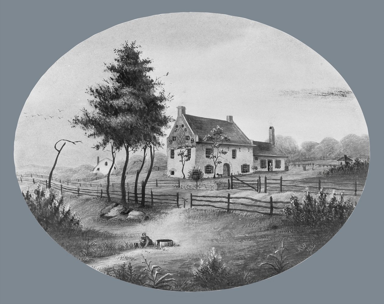 Vechte House i Gowannus, Brooklyn, New York, 1865. av Unbekannt