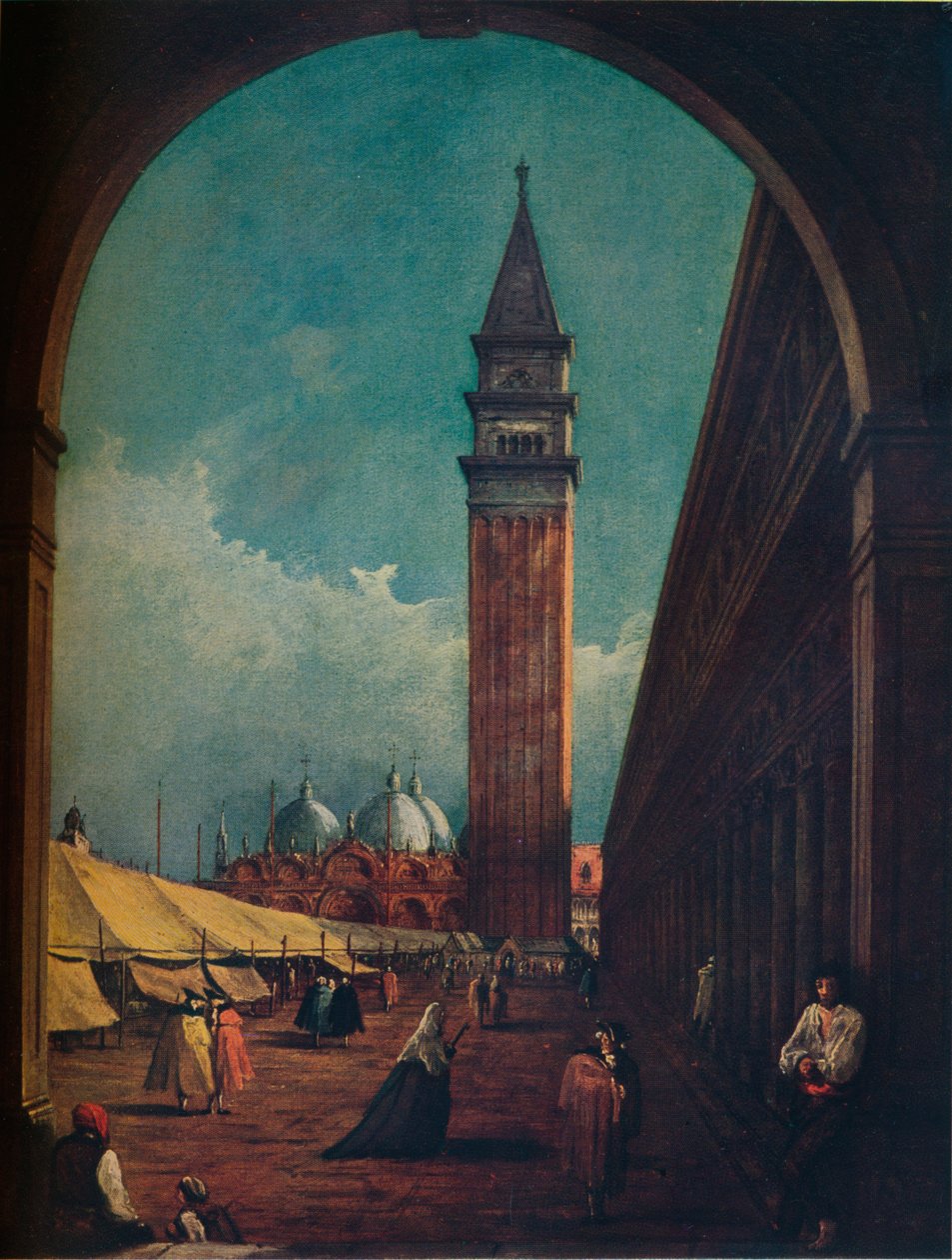 Venezia: En messe på Piazza San Marco sett gjennom en buegang i South-West End, c1863 av Unbekannt