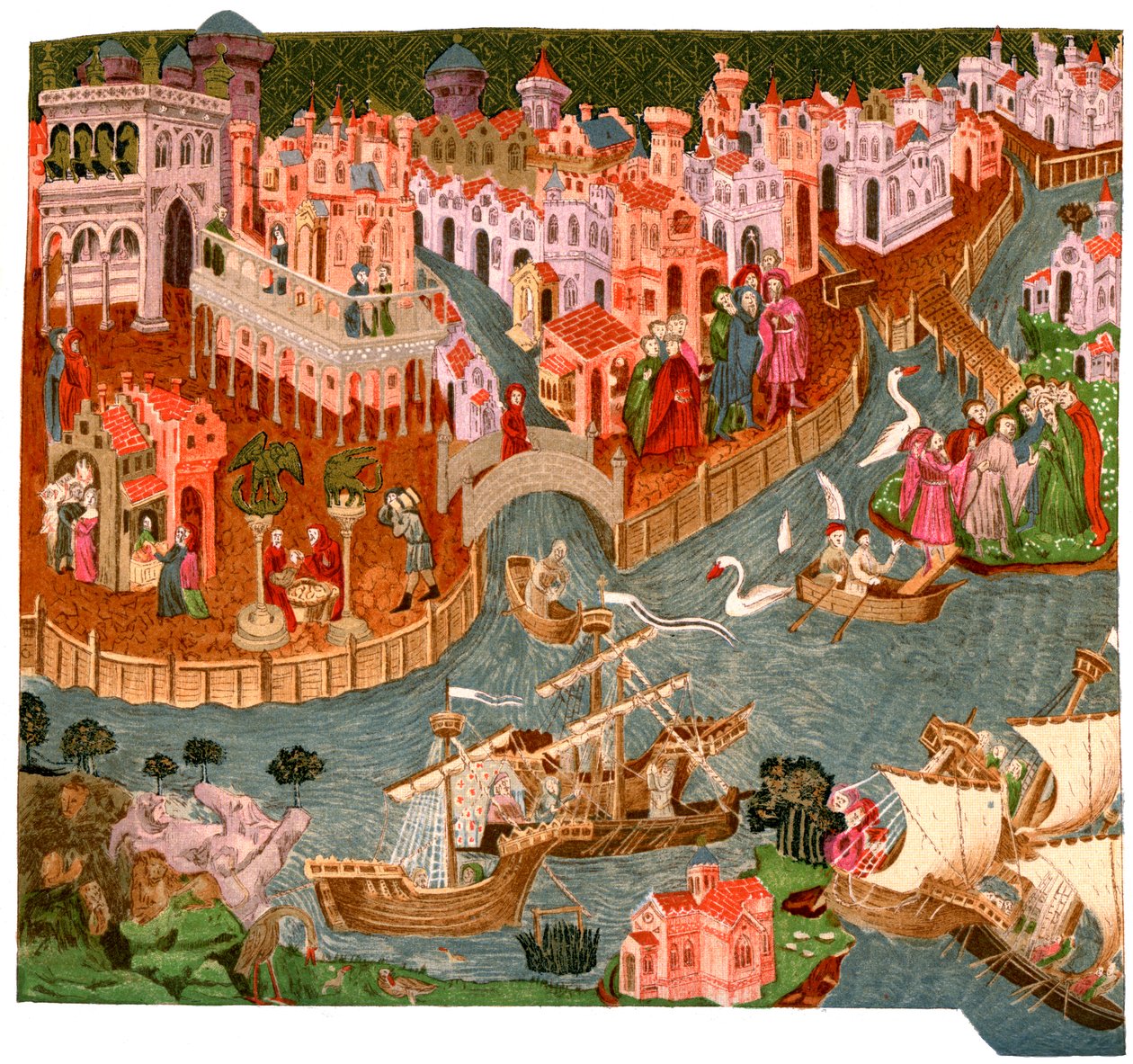 Venezia i 1338, 1892 av Unbekannt
