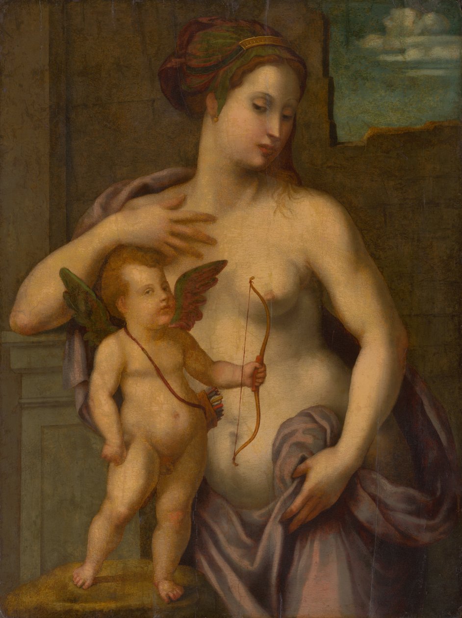Venus med Amor av Unbekannt