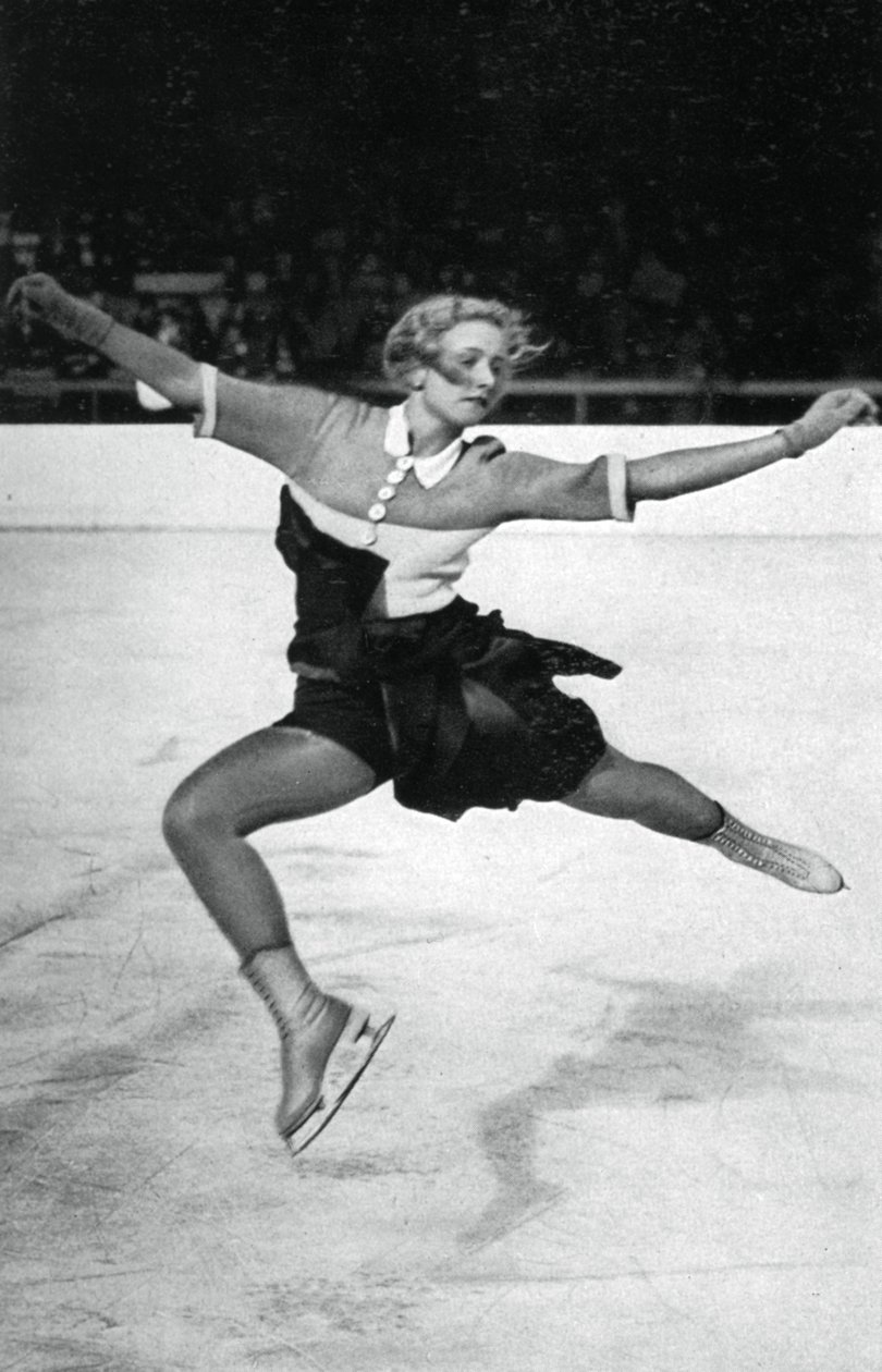 Vera Hrubá, tsjekkisk kunstløper, olympiske vinterleker, Garmisch-Partenkirchen, Tyskland, 1936 av Unbekannt