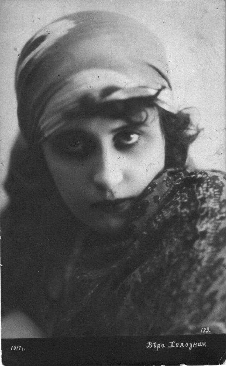Vera Kholodnaya, russisk stumfilmstress, 1916 av Unbekannt