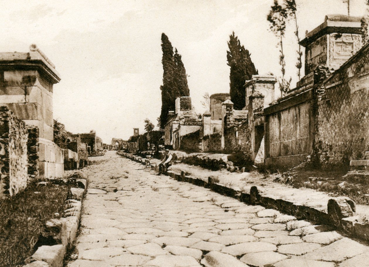 Via delle Tombe, Pompeii, Italia, ca 1900-tallet av Unbekannt