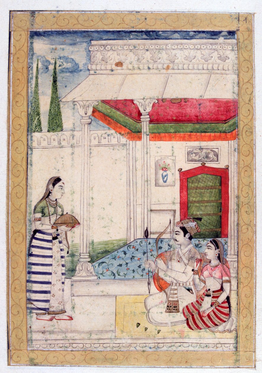 Vibhasa Ragini, Ragamala Album, School of Rajasthan, 1800-tallet av Unbekannt