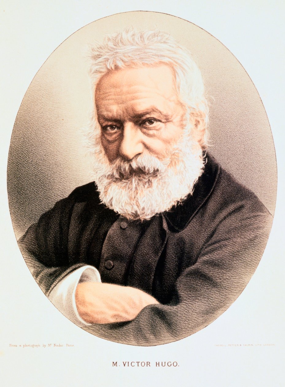 Victor Hugo, fransk poet, dramatiker og romanforfatter, ca 1880 av Unbekannt