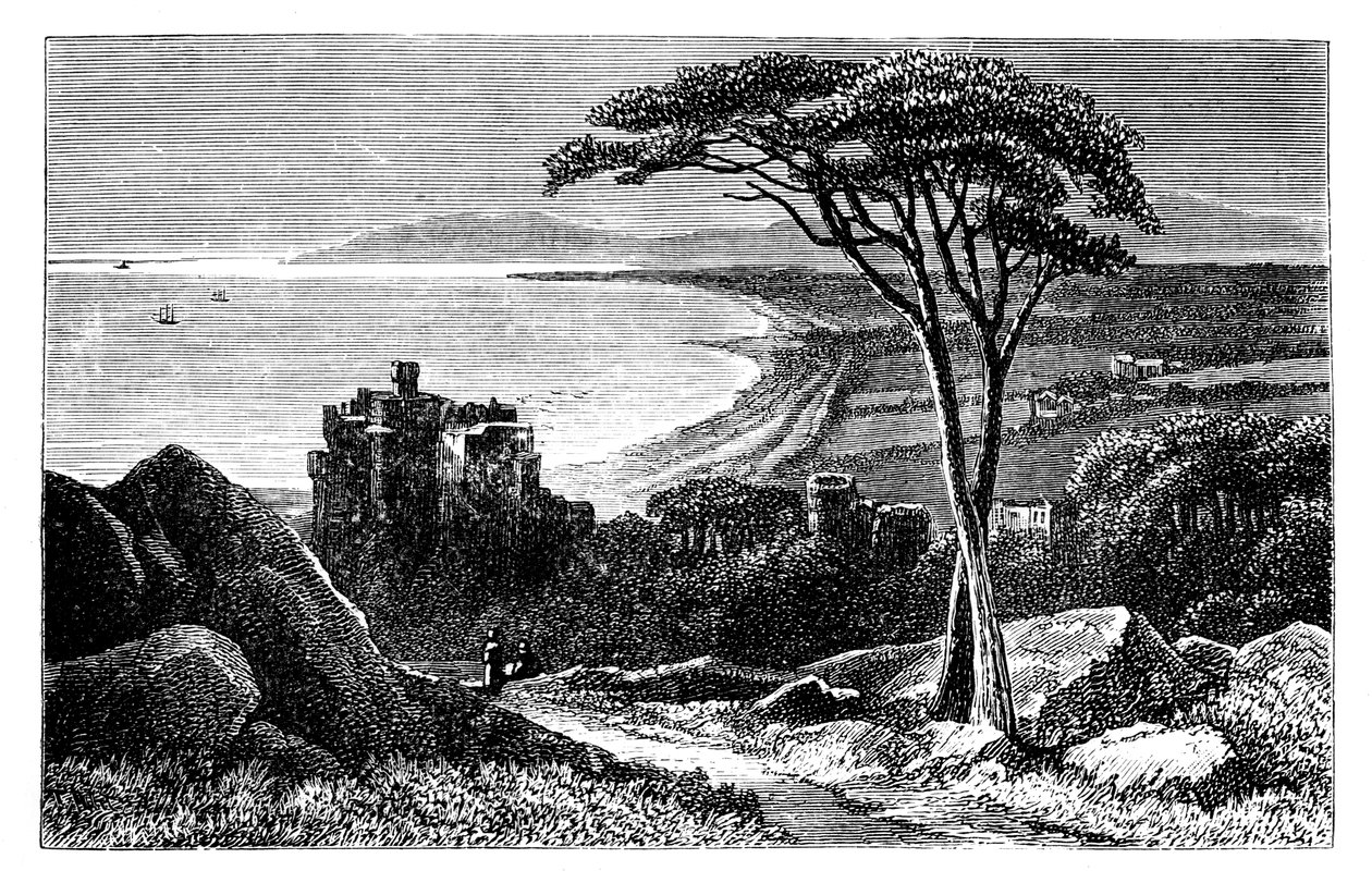 Victoria Castle, med Killiney-Bray Head i det fjerne, Irland, c1888 av Unbekannt