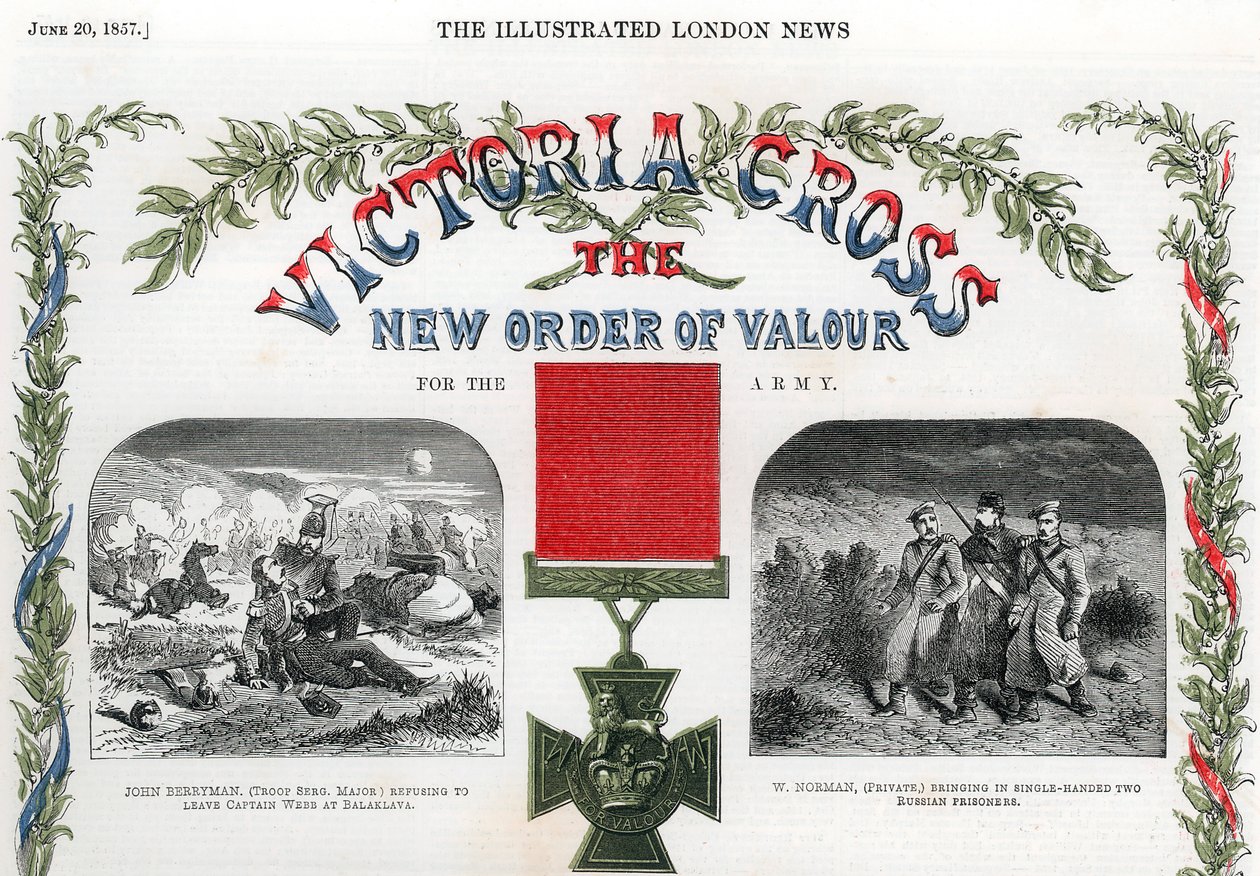 Victoria Cross, britisk pris for tapperhet, 1857 av Unbekannt