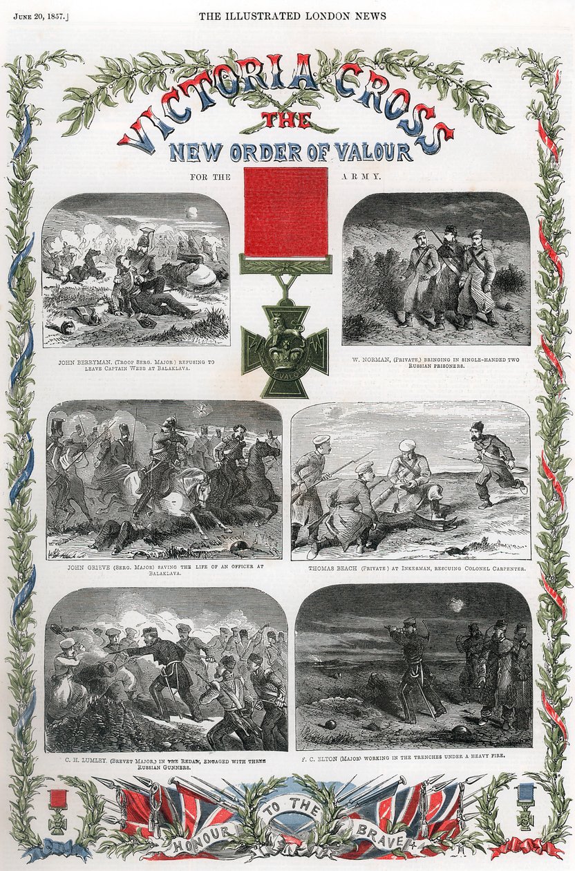 Victoria Cross, britisk pris for tapperhet, 1857 av Unbekannt