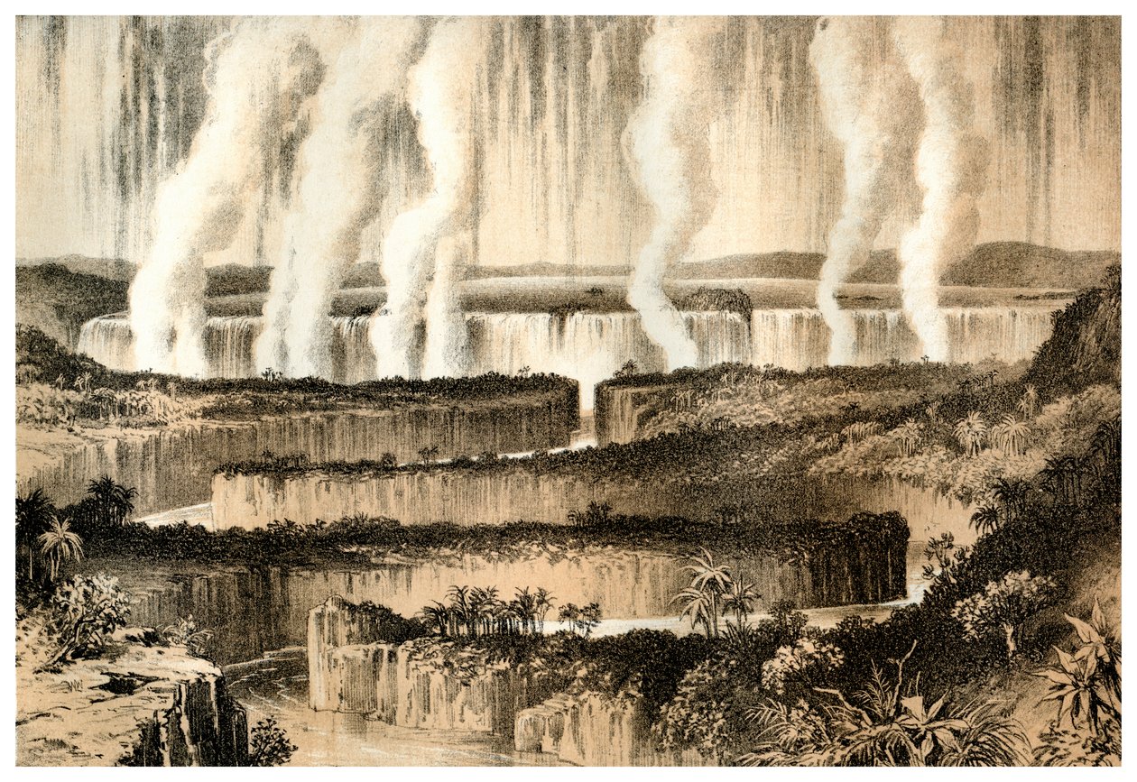 Victoria Falls of the Zambesi, 1883 av Unbekannt