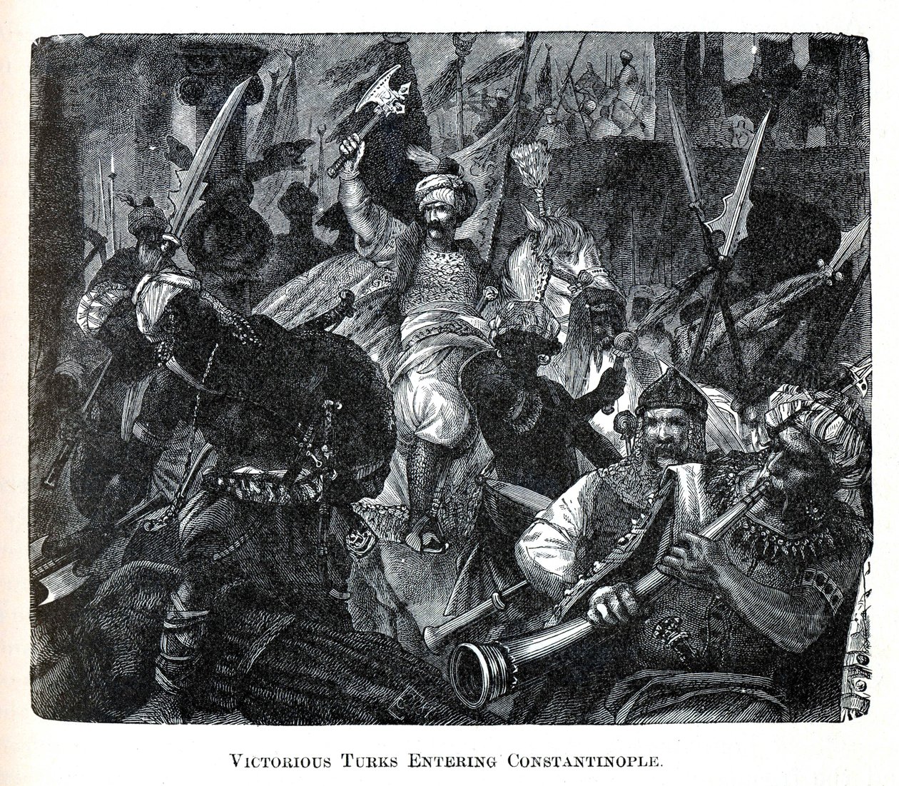Seierrike tyrkere på vei inn i Konstantinopel, 1882 av Unbekannt