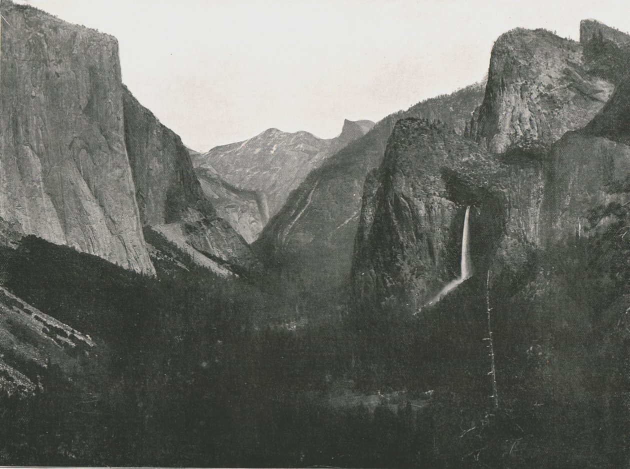 Utsikt fra Artists Point, Yosemite Valley, USA, 1895. av Unbekannt