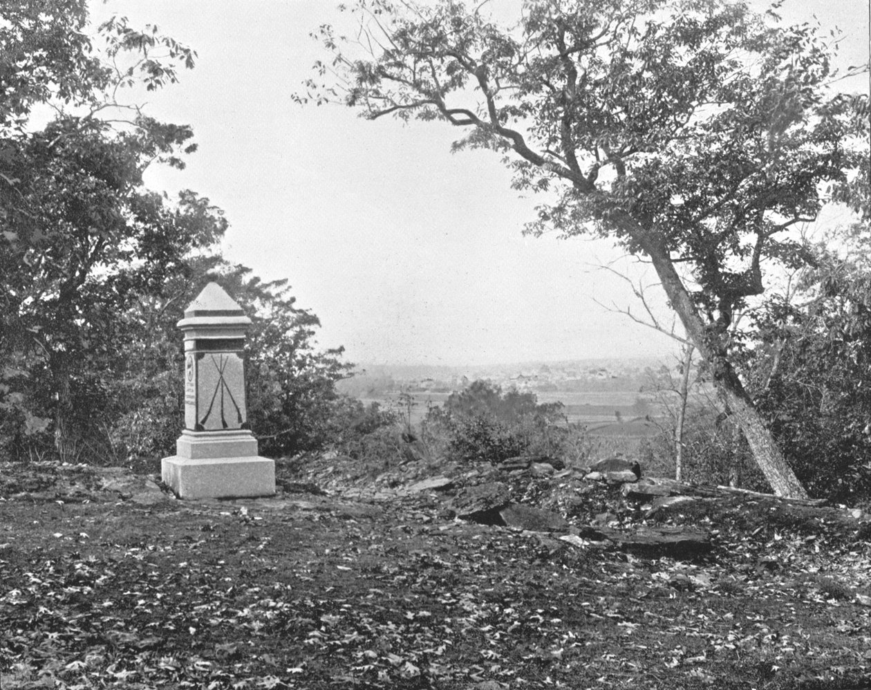 Utsikt fra Culps Hill, Gettysburg, Pennsylvania, USA, c1900. av Unbekannt