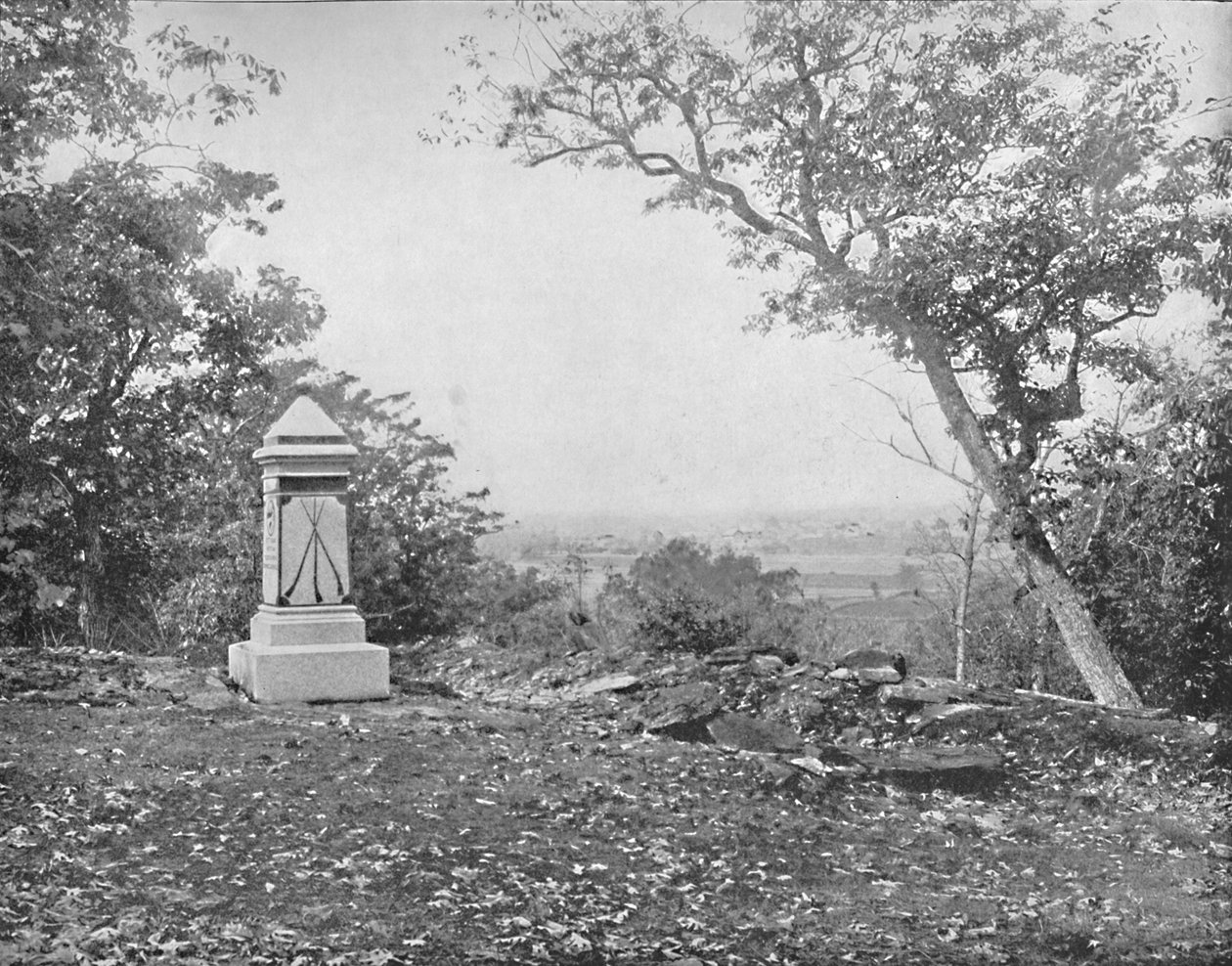 Utsikt fra Culps Hill, Gettysburg, Pennsylvania, c1897. av Unbekannt