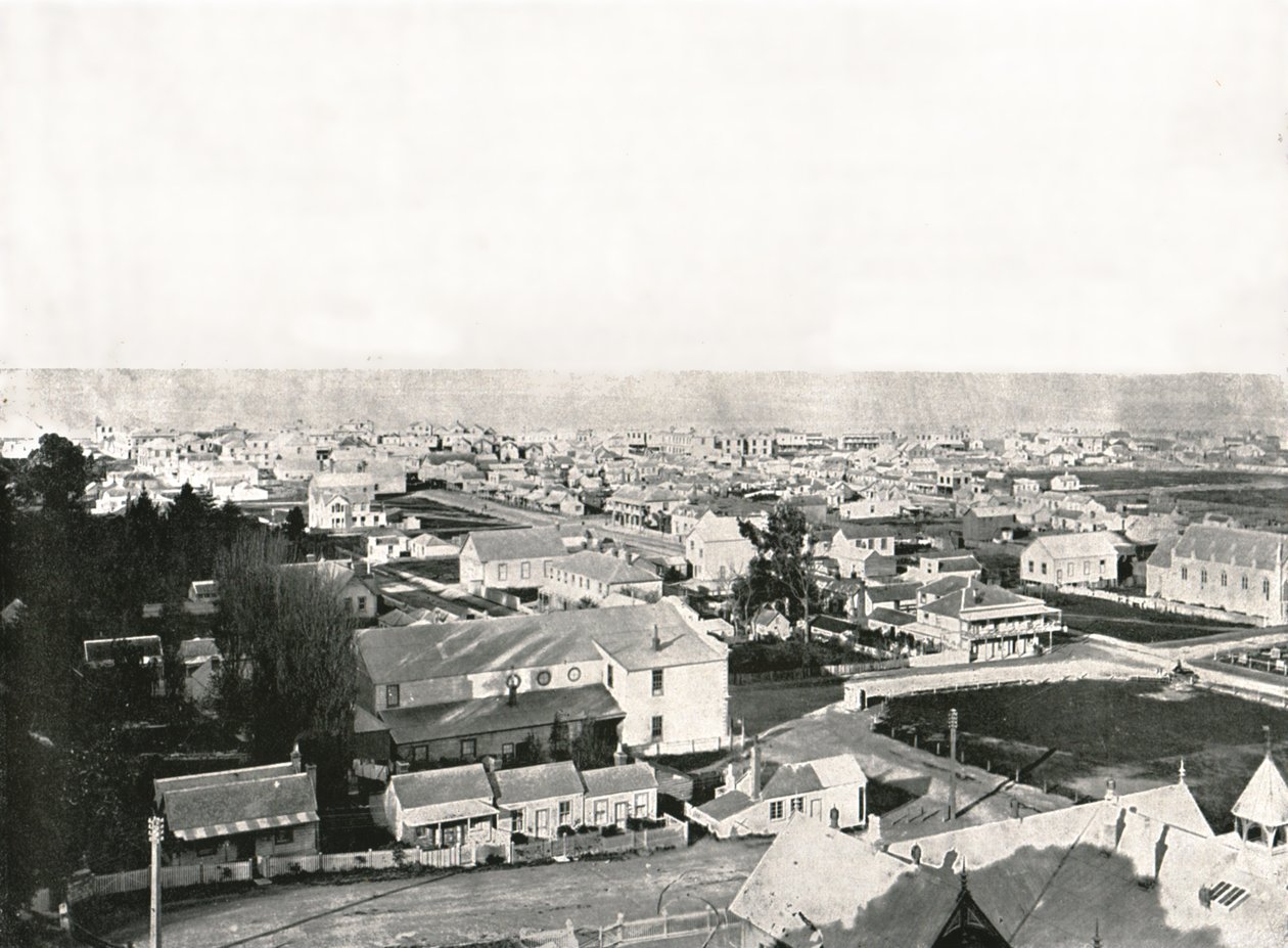 Utsikt fra Milton Road, Napier, New Zealand, 1895. av Unbekannt