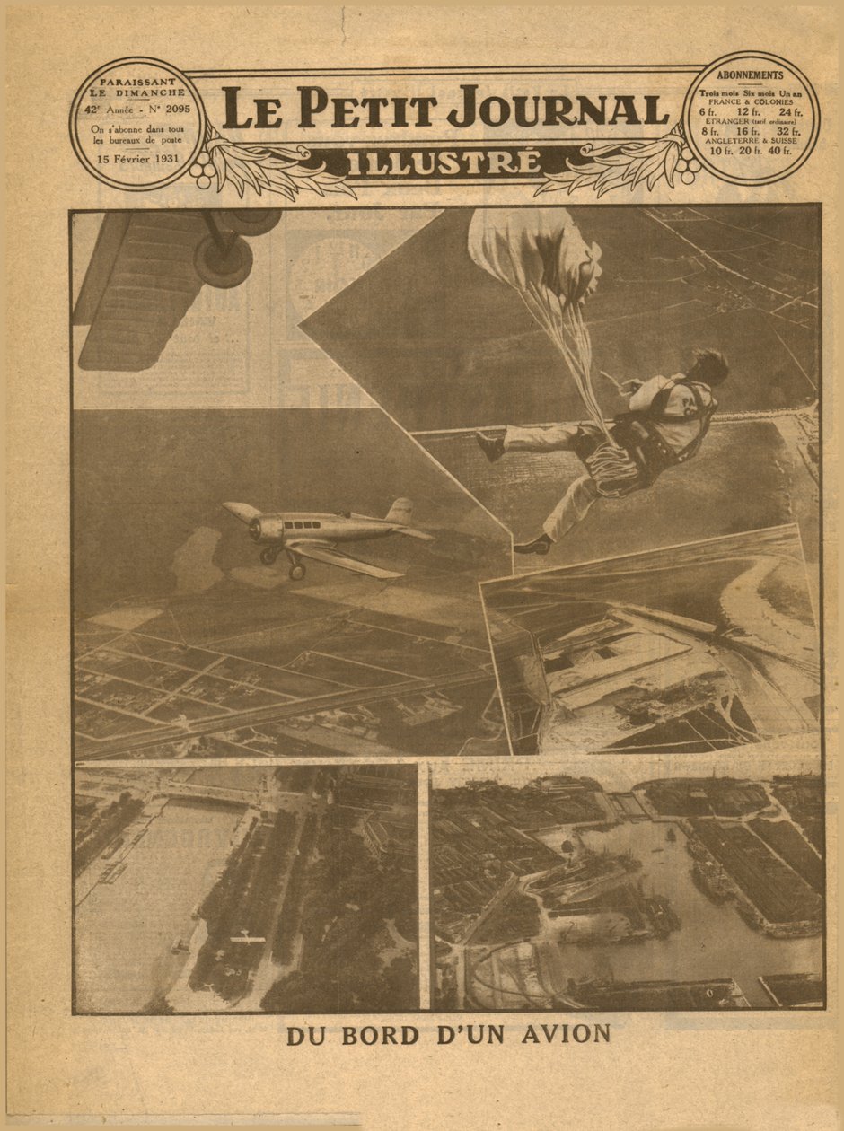 Utsikt fra ombord på et fly, 1931. av Unbekannt