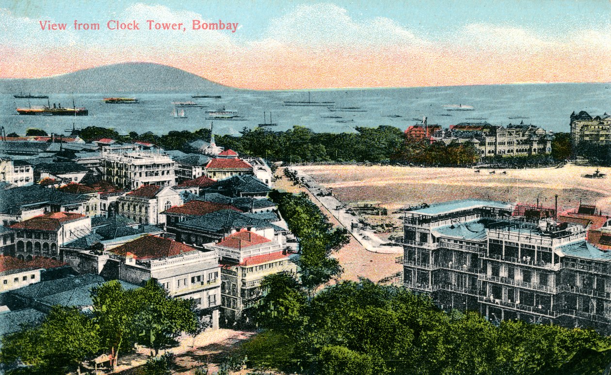 Utsikt fra klokketårnet, Bombay, India, tidlig på 1900-tallet av Unbekannt