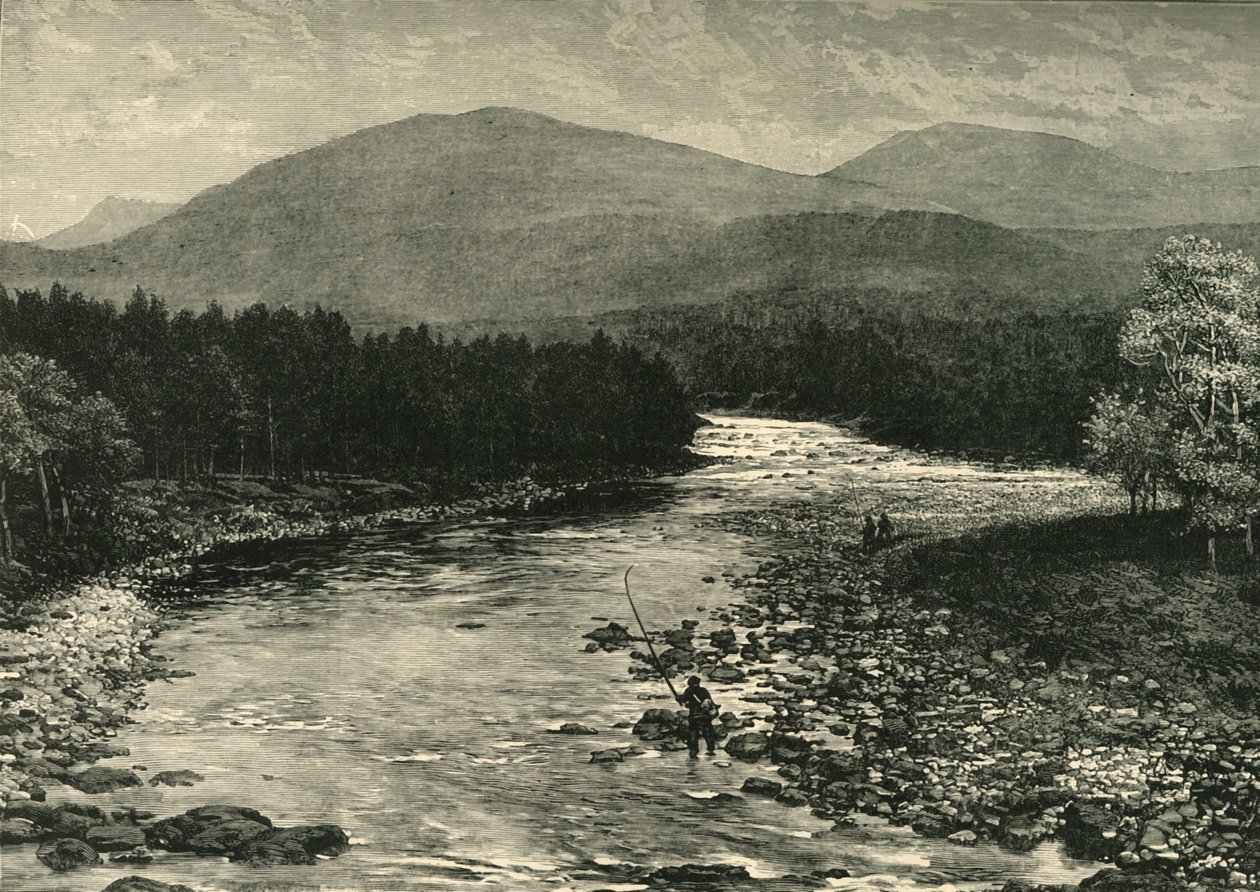 Utsikt fra den gamle broen, Invercauld, Braemar, 1898. av Unbekannt