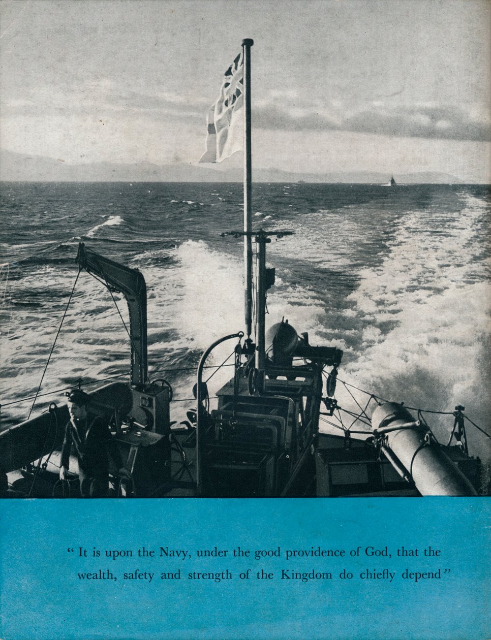 Utsikt fra akterenden av et britisk krigsskip, c1940 1943 av Unbekannt