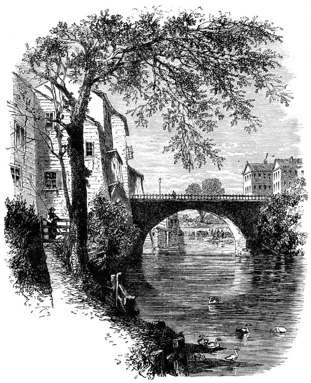 Utsikt i Hartford, Connecticut, c1600-tallet c1880 av Unbekannt