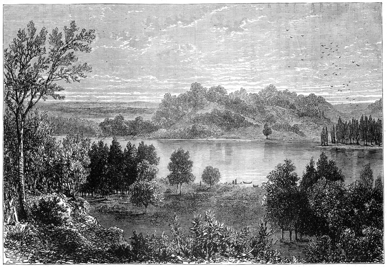 Utsikt i dalen i øvre Mississippi, 1877 av Unbekannt