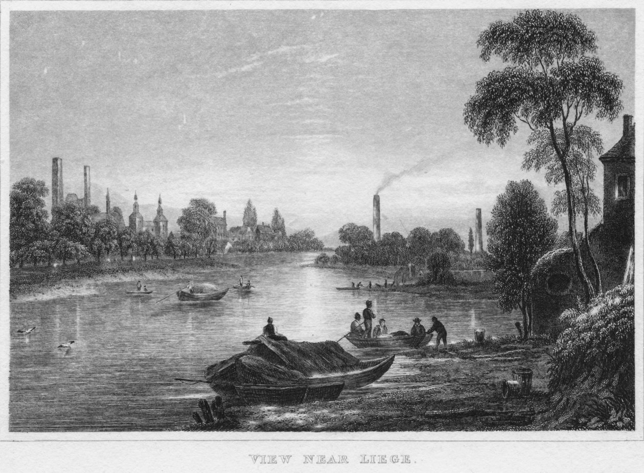 Utsikt nær Liege, 1850 av Unbekannt