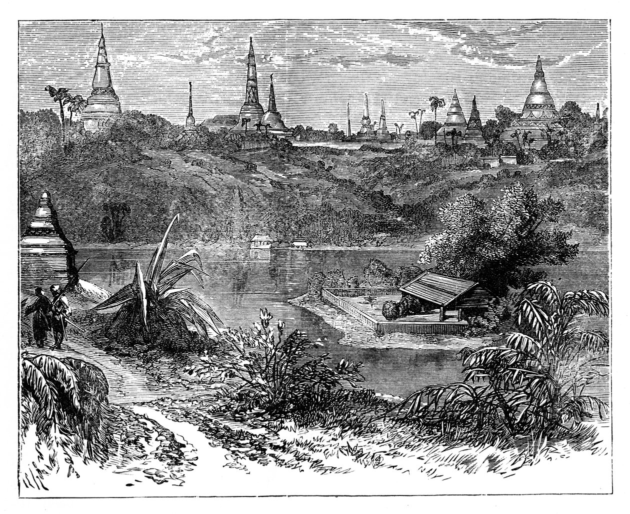 Utsikt nær Rangoon, Burma, c1888 av Unbekannt