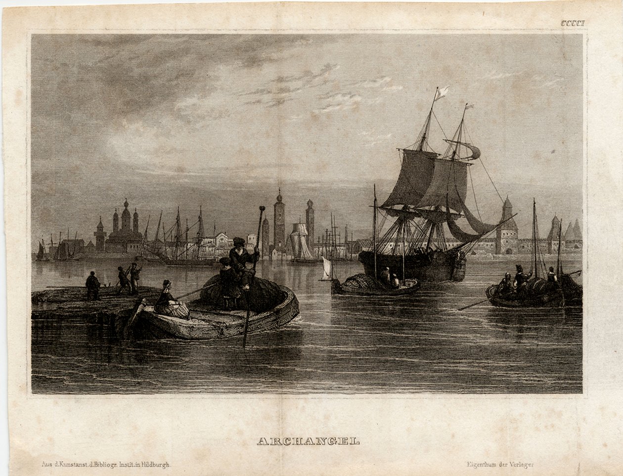 Utsikt over Arkhangelsk, 1833 av Unbekannt