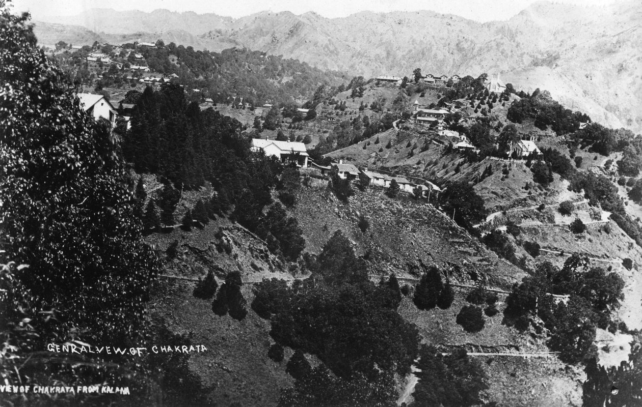 Utsikt over Chakrata fra Kalana, India, 1917 av Unbekannt