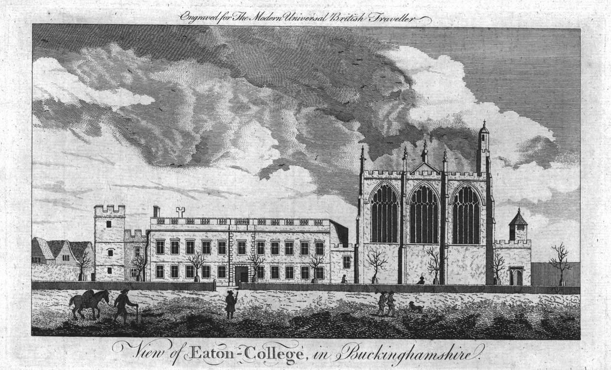 Utsikt over Eaton-College, i Buckinghamshire, c1779. av Unbekannt