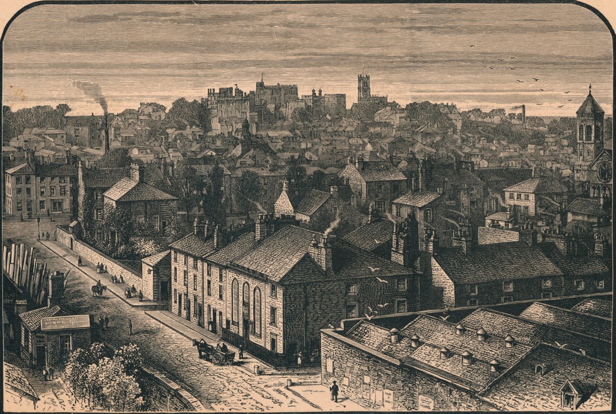 Utsikt over Lancaster, 1800-tallet av Unbekannt