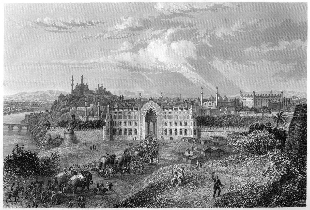 Utsikt over Lucknow, India, c1860 av Unbekannt