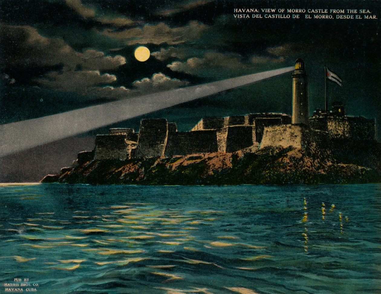 Utsikt over Morro Castle fra havet, Havana, Cuba, c1920 av Unbekannt