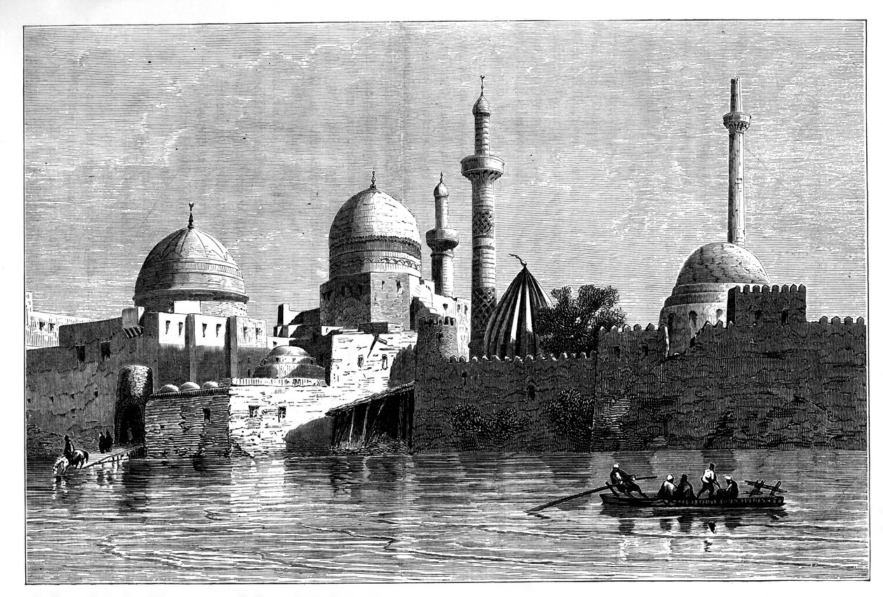 Utsikt over Mosul fra elven Tigris, Irak, c1890 av Unbekannt