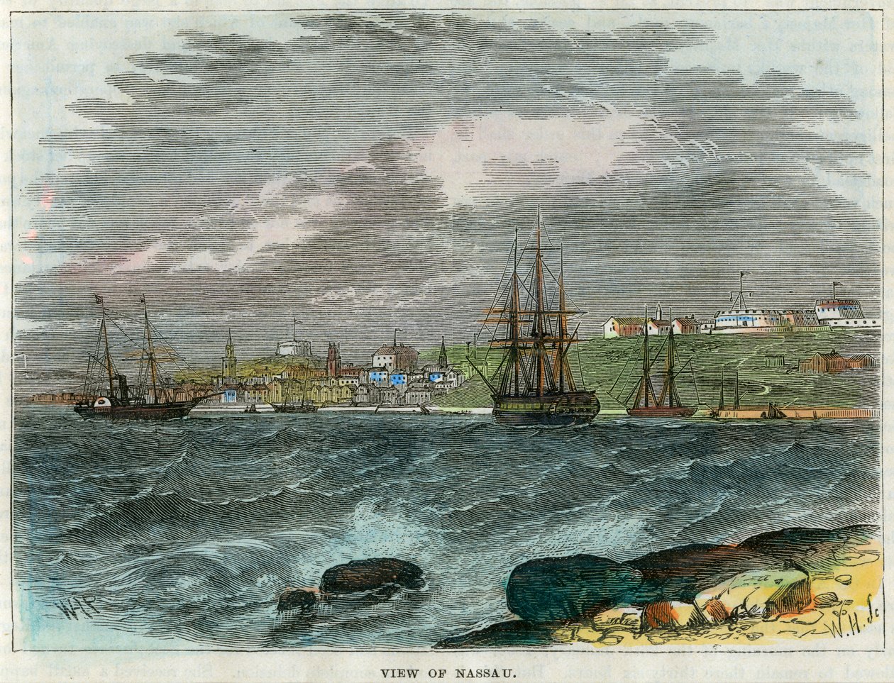 Utsikt over Nassau, Bahamas, c1880 av Unbekannt