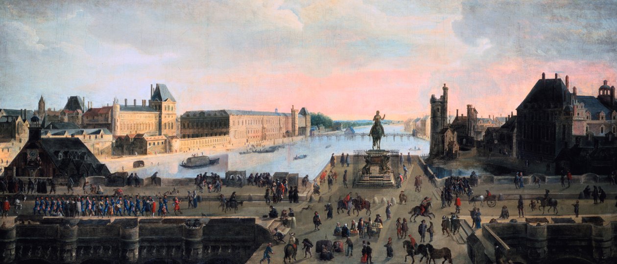 Utsikt over Pont Neuf, Paris, c1635 av Unbekannt