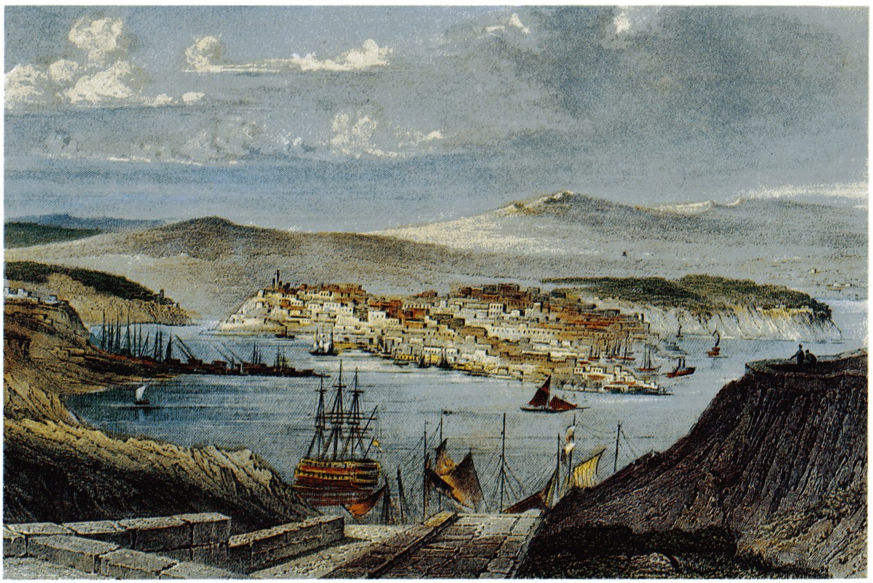 Utsikt over Sevastopol, ca. 1850 av Unbekannt