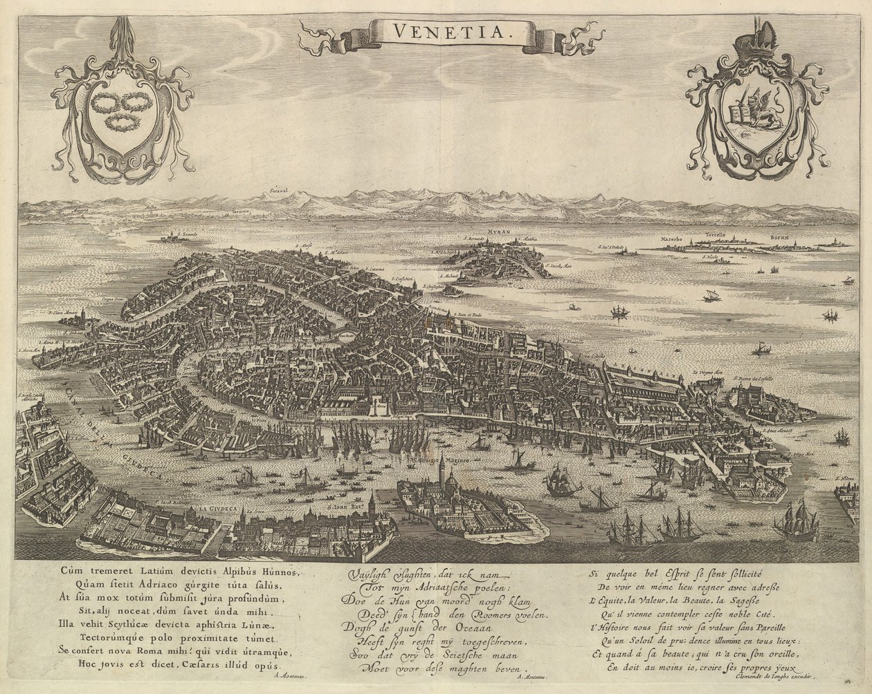 Utsikt over Venezia, midten av 1600-tallet. av Unbekannt