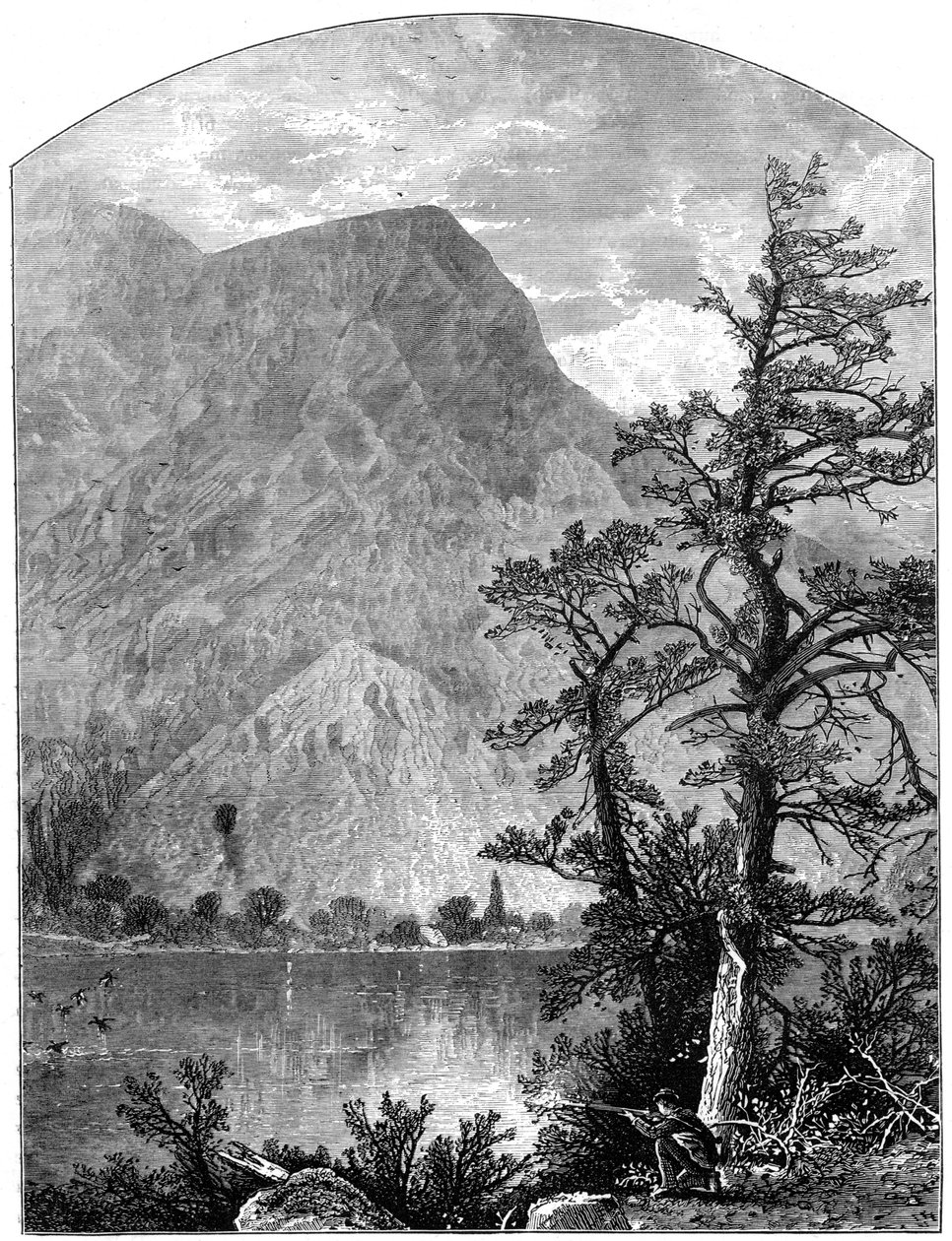 Utsikt over en utløper av Blue Mountains, Delaware Water Gap, New Jersey, USA, 1877 av Unbekannt