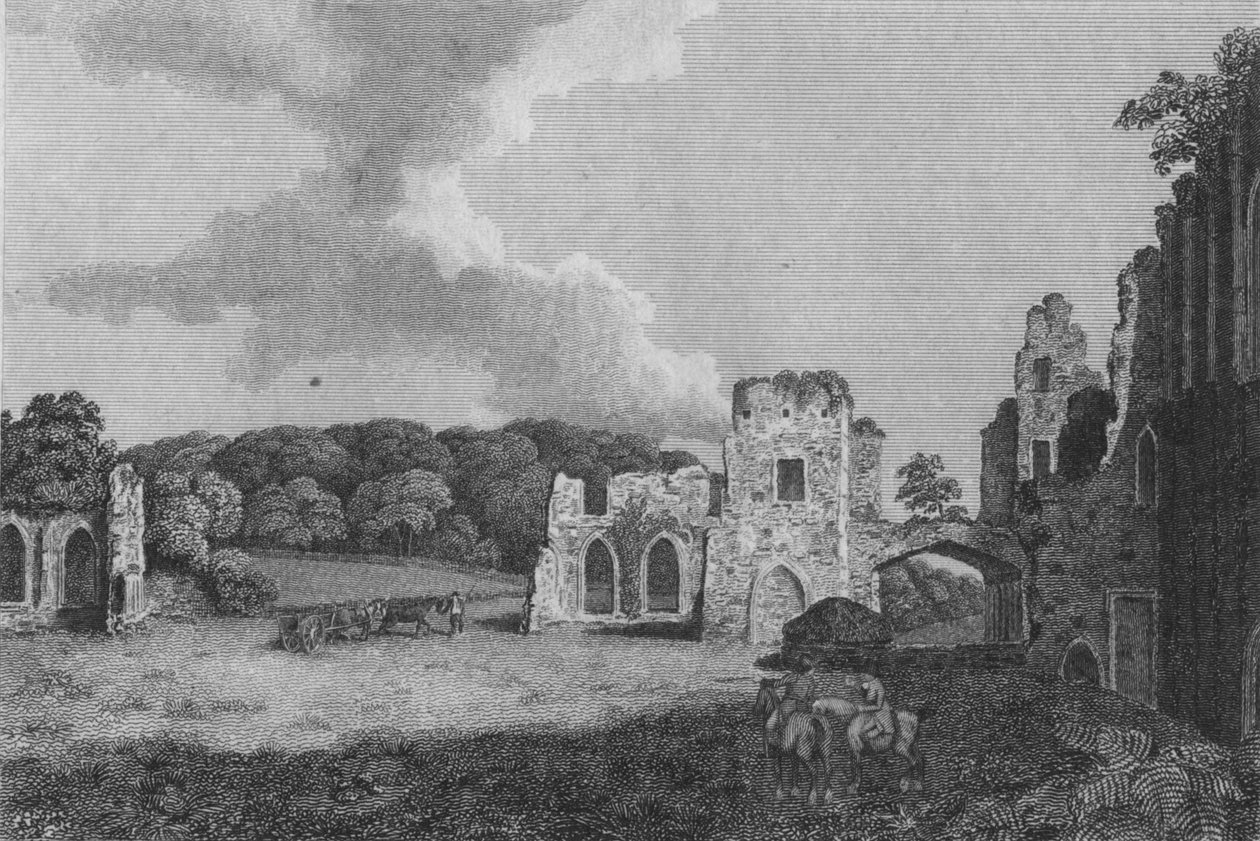 Utsikt over deler av ruinene av klosteret St. Agatha: nær Eastby, Yorkshire, 1791 av Unbekannt
