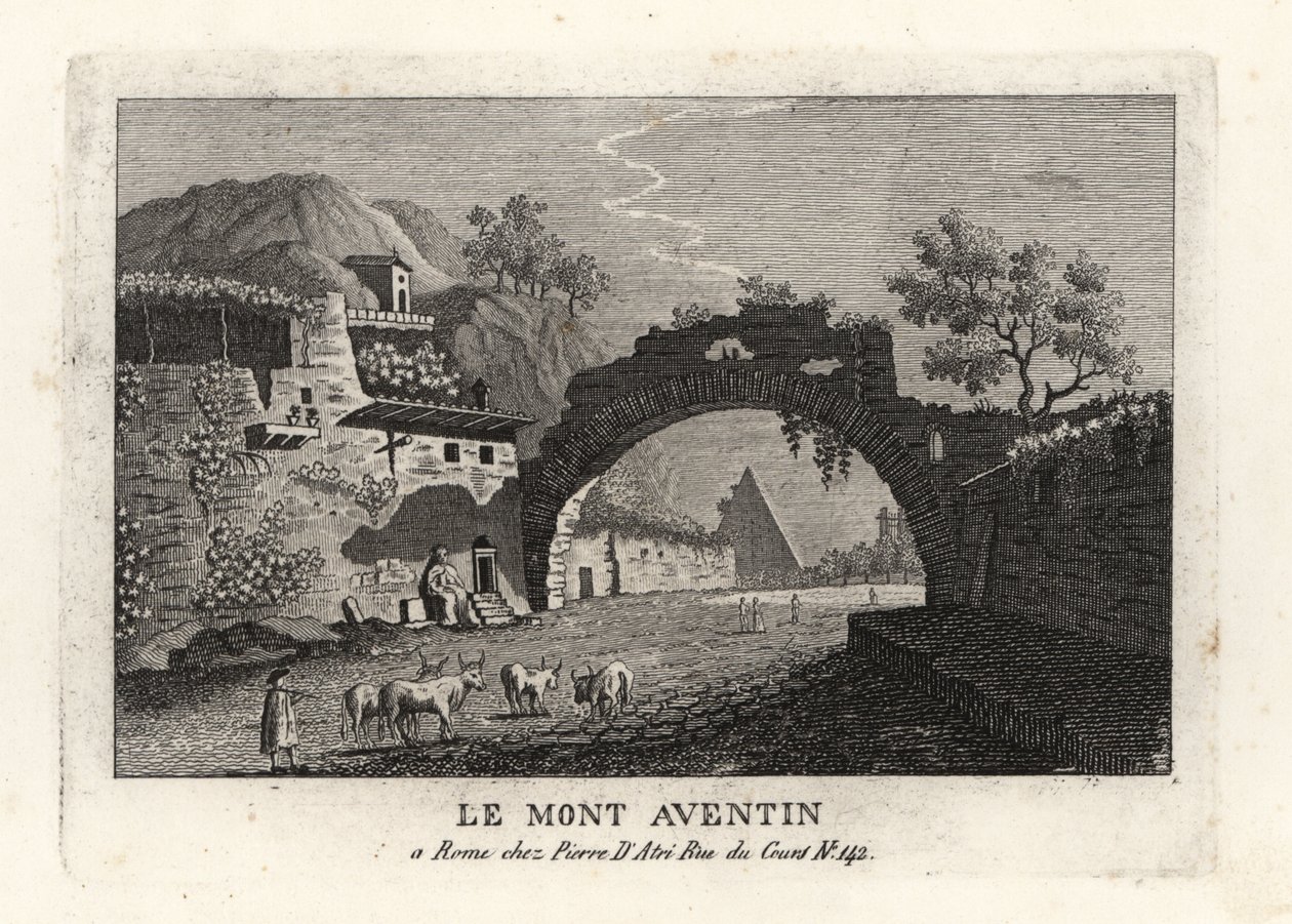 View of the Aventine Hill, one of the Seven Hills of Rome av Unbekannt
