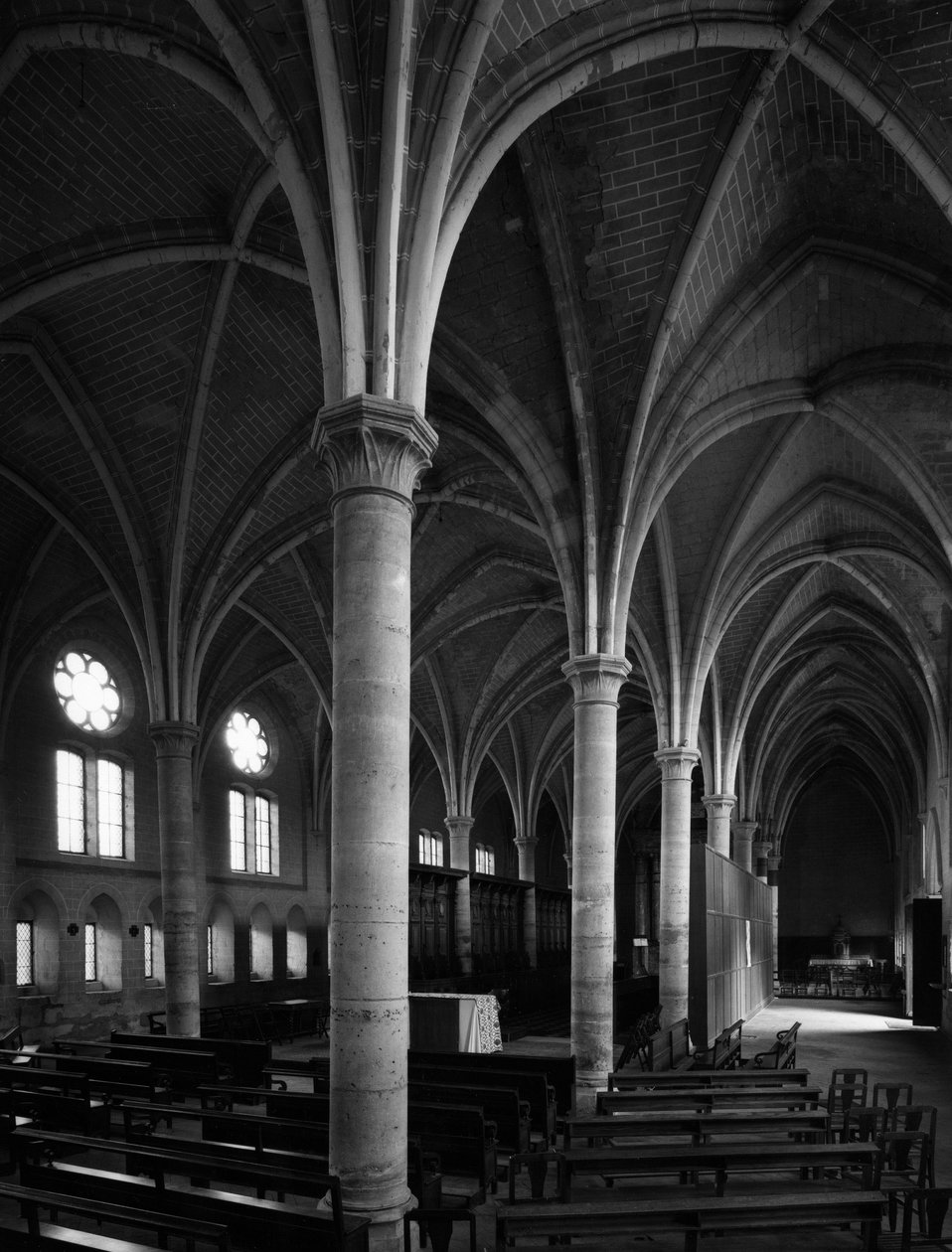 Utsikt over det gamle cistercienserklosteret Notre Dame d'Ourscamp. 1129 Chiry Ourscamp (Chiry-Ourscamp) (Oise) av Unbekannt