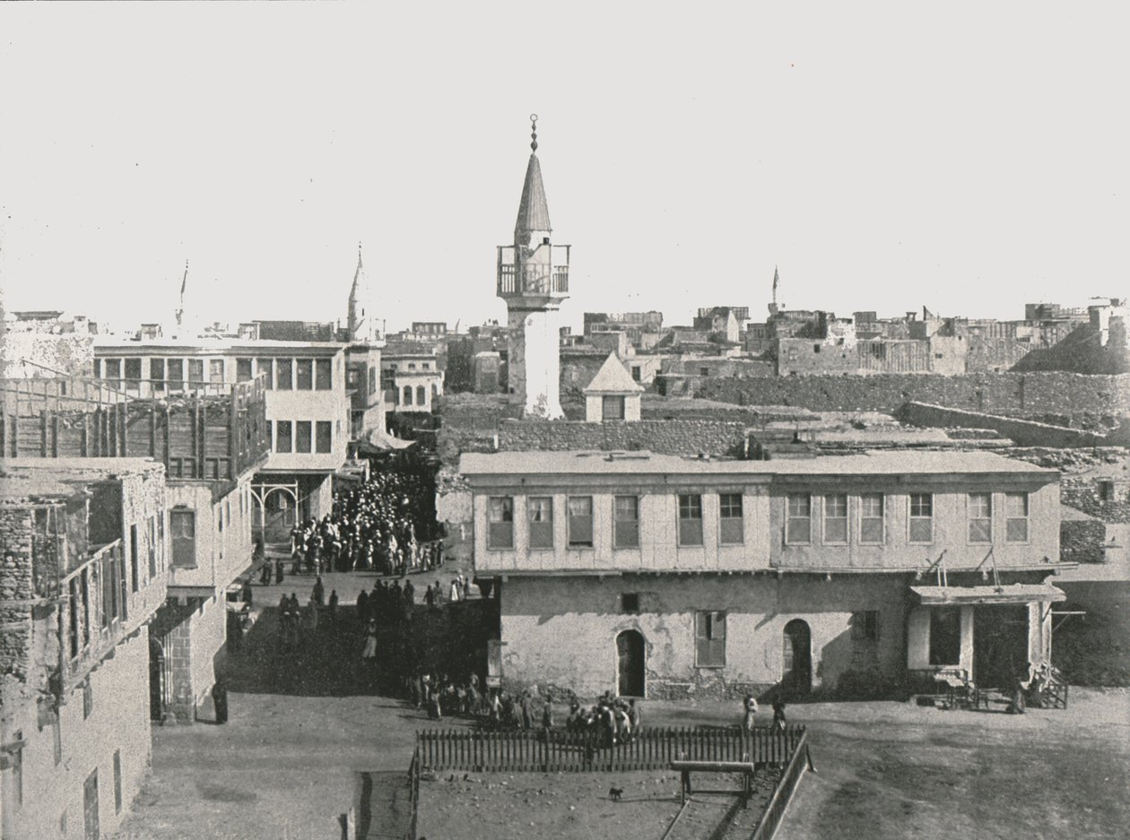 Utsikt over gamlebyen, Suez, Egypt, 1895. av Unbekannt