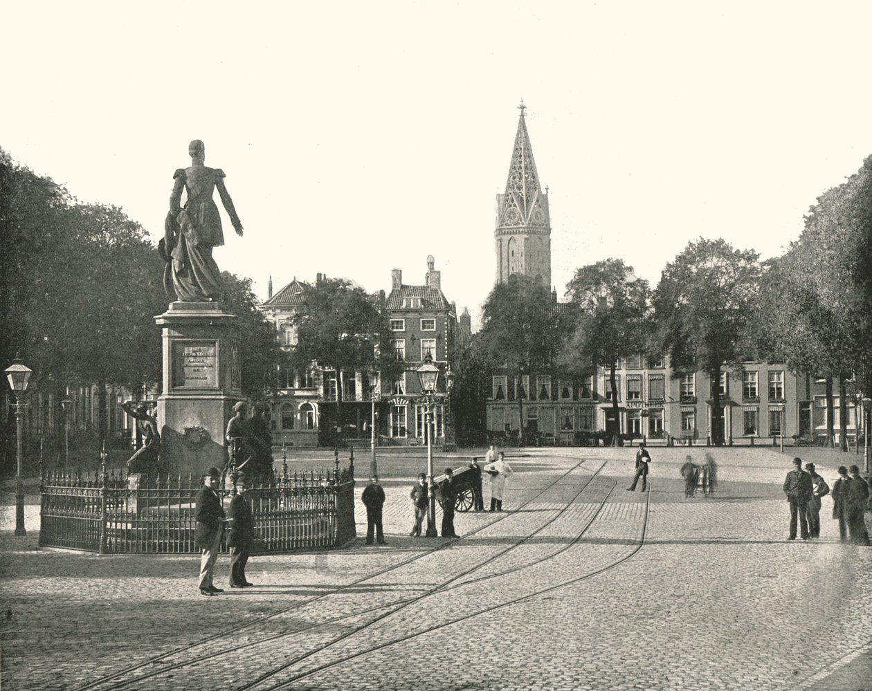 Utsikt over Vyverberg-plassen, Haag, Nederland, 1895. av Unbekannt