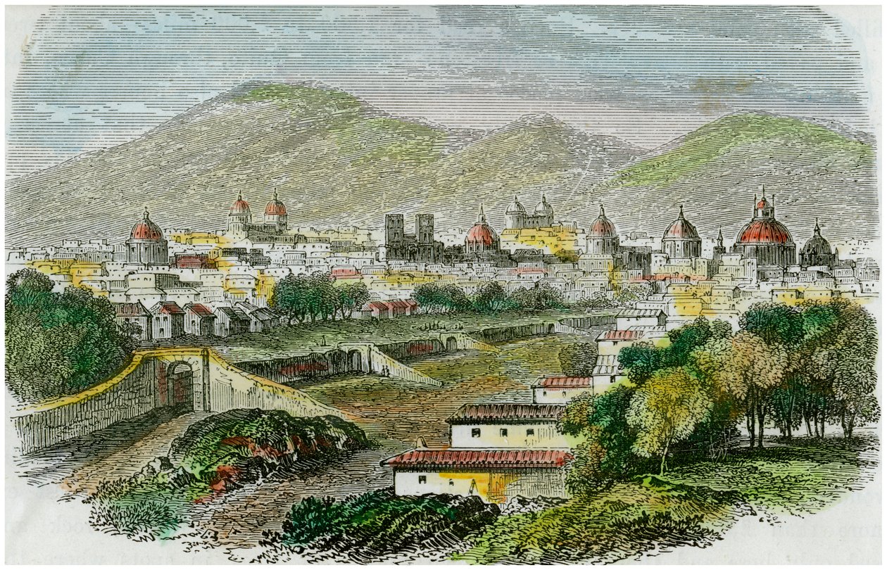Utsikt over byen Cuzco, Peru, c1875 av Unbekannt