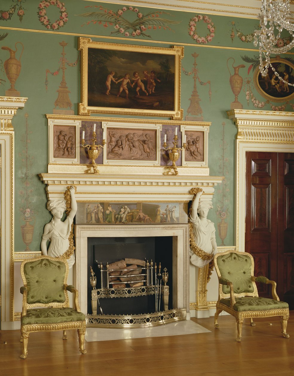 Utsikt over interiøret, Spencer House, London (bilde) av Unbekannt