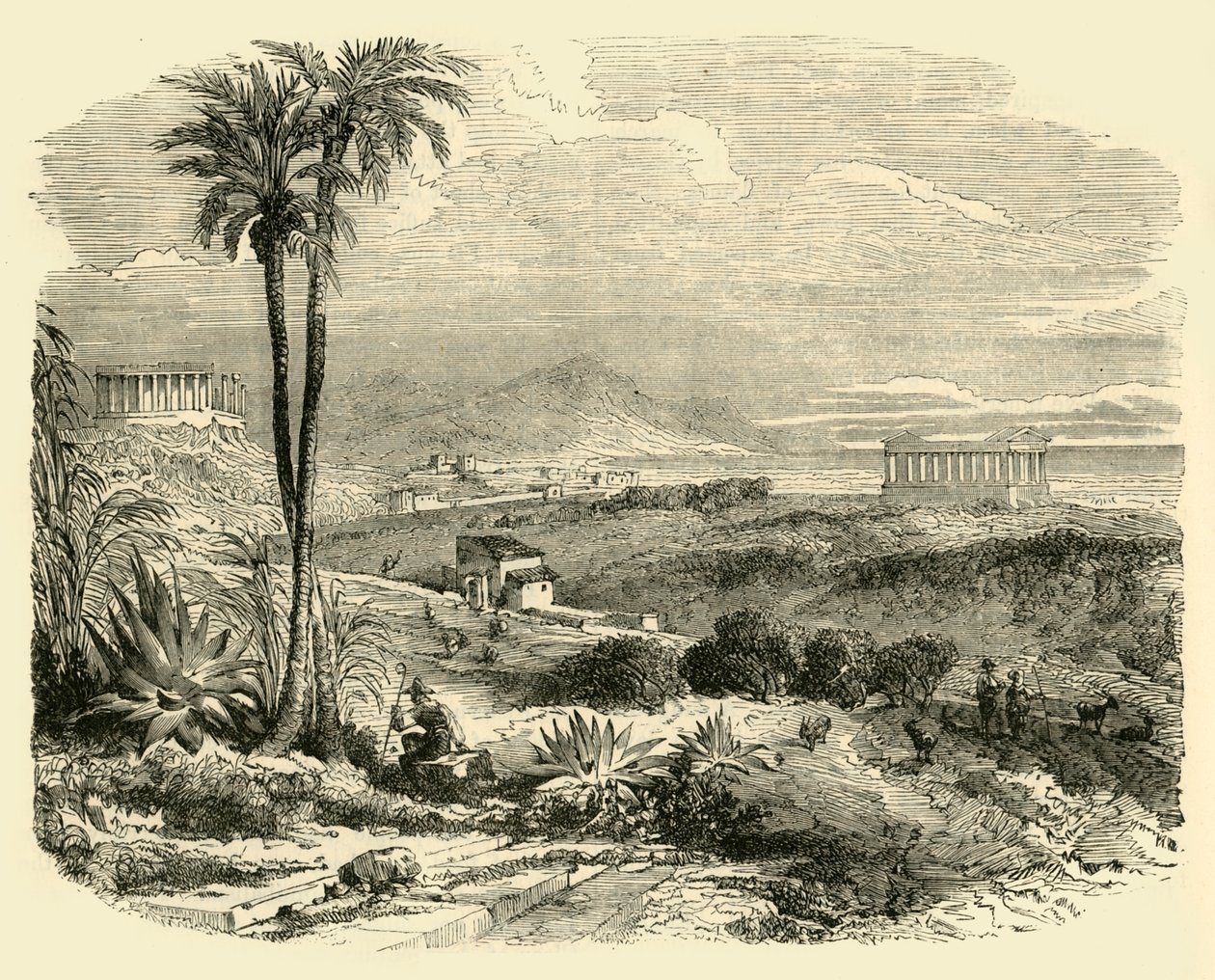 Utsikt over kysten av Sicilia, 1890. av Unbekannt