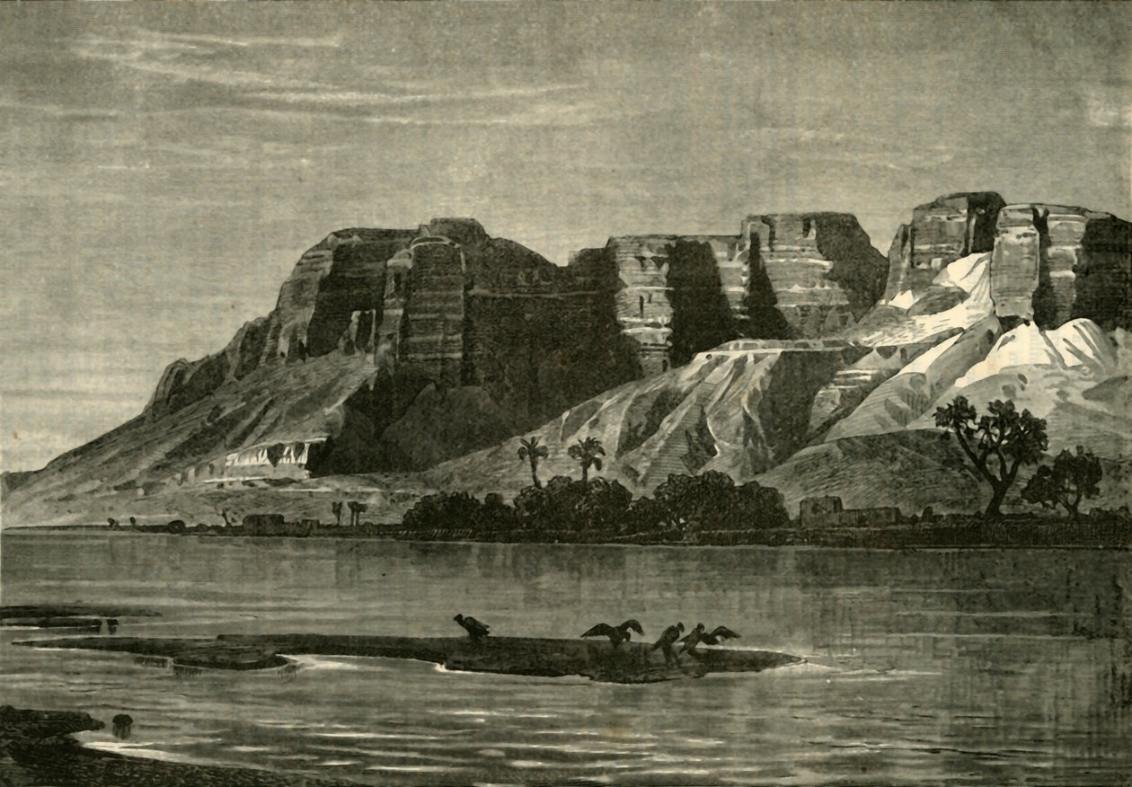 Utsikt over Nilen, 1890. av Unbekannt